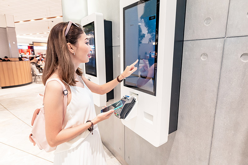 Person at cash machine